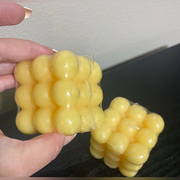 Other - 💰2/$10 Bubble Candles - set of 2 - yellow
